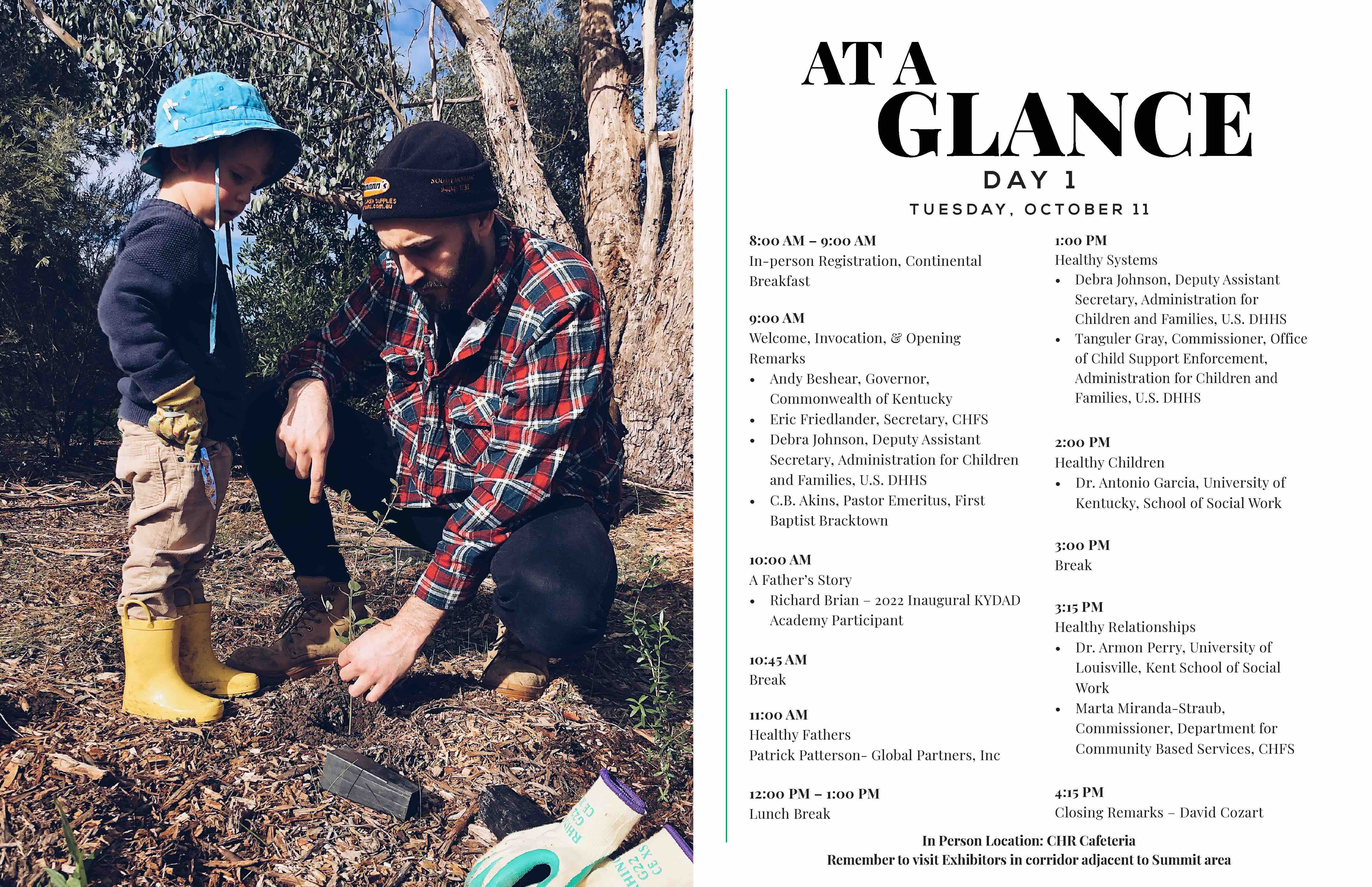 Fatherhood Summit At a Glance page